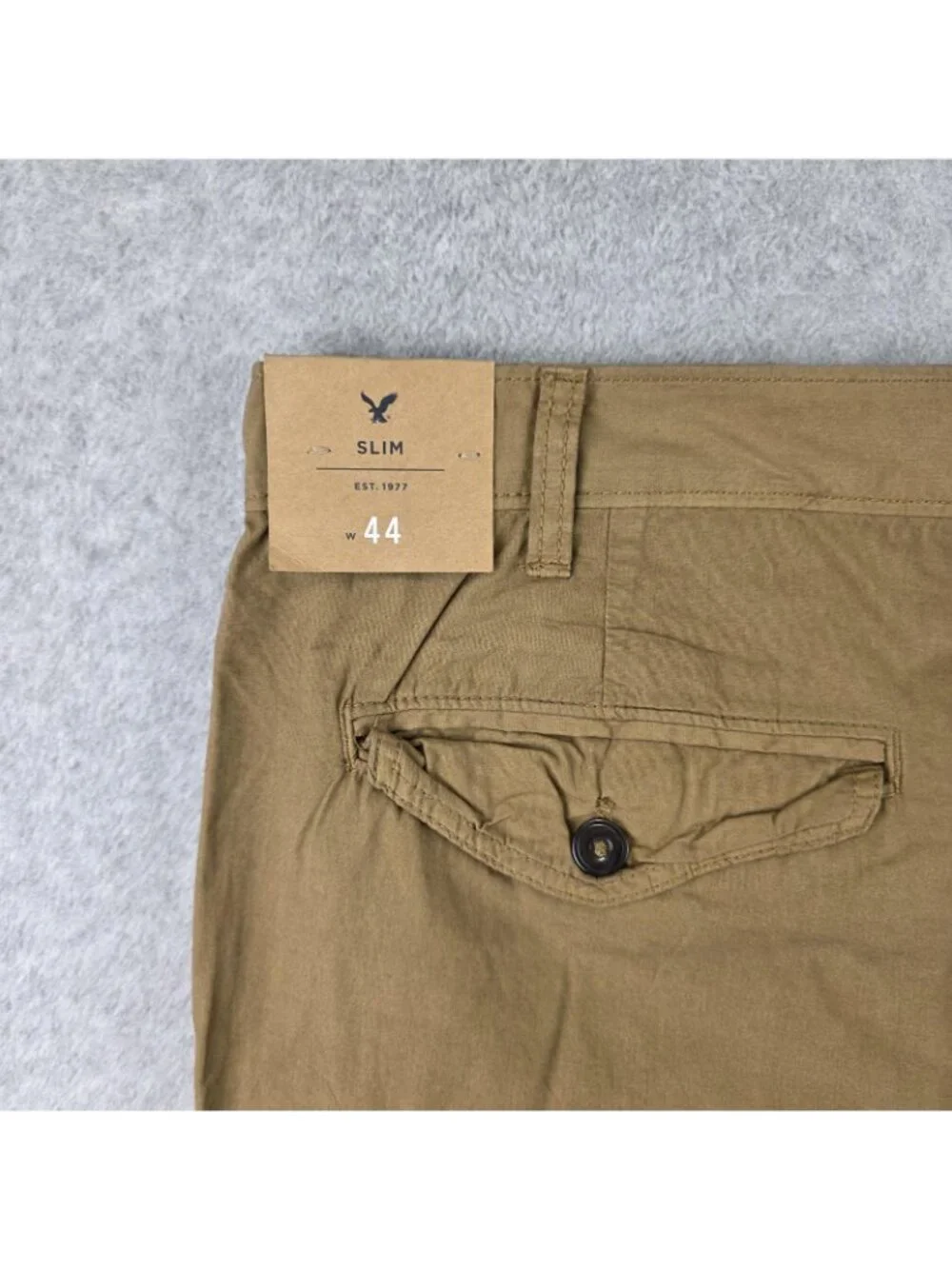 American Eagle Cargo Shorts Mens 44 Beige Slim Fit Canvas Utility NWT